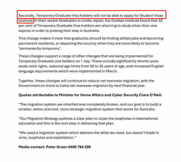 澳洲官宣重大留学禁令