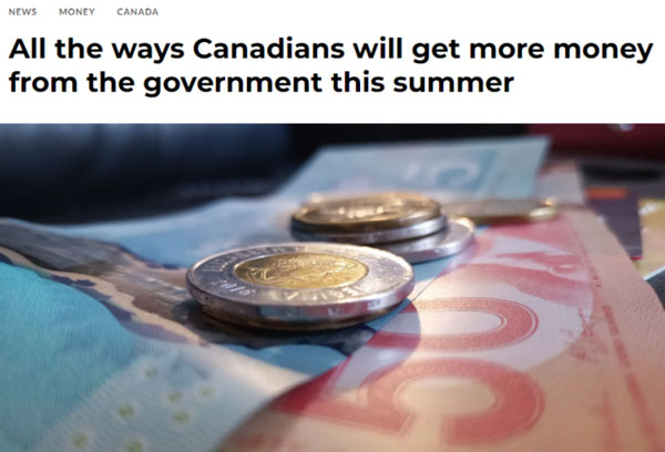 加拿大政府将发放新一轮福利金