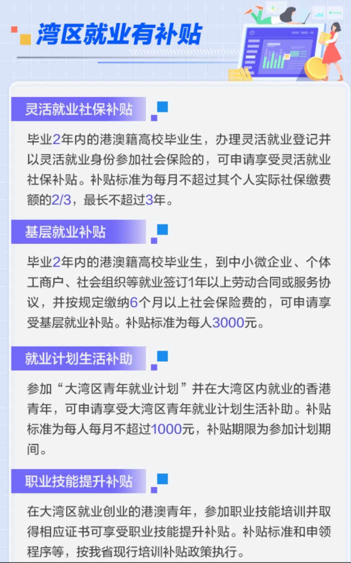 湾区就业有补贴