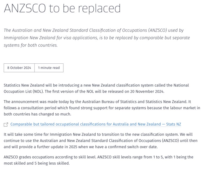 新西兰职业分类系统