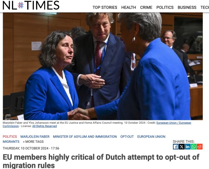 荷兰政府要求退出欧盟