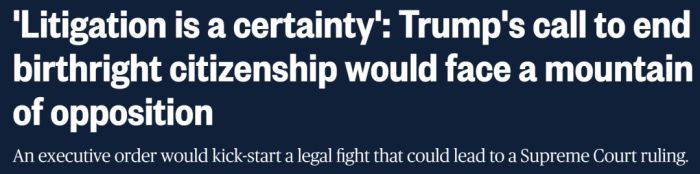 取消出生公民权并非易事