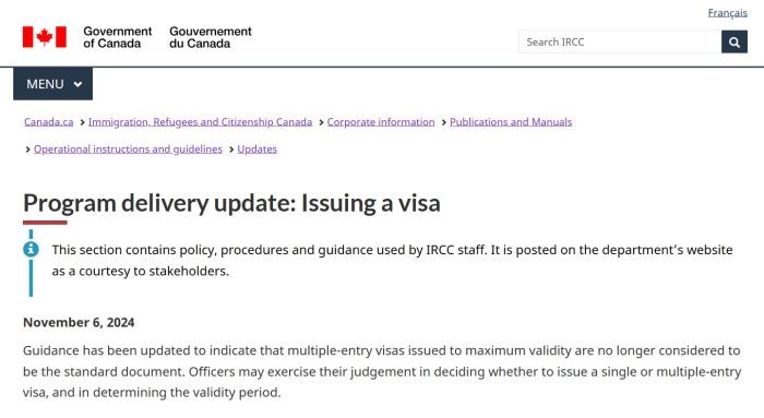 加拿大访客签证新规