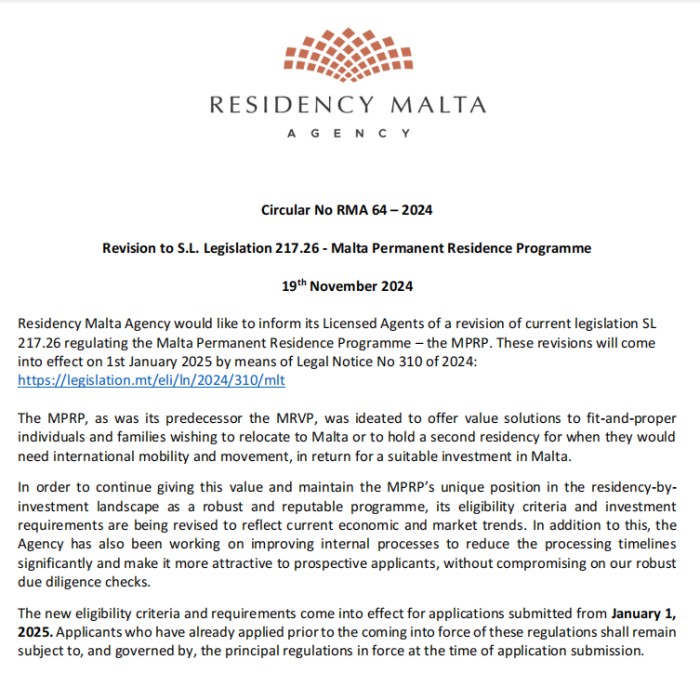 马耳他官宣永居新政