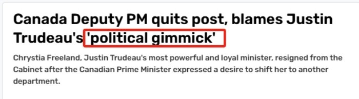 加拿大财政部长宣布辞职