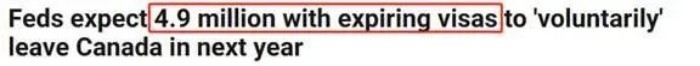加拿大将有490万份临时签证过期