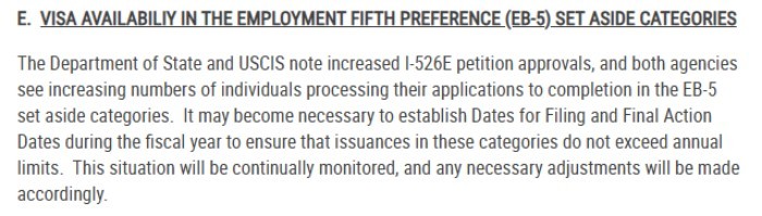 美国新政EB-5排期预警