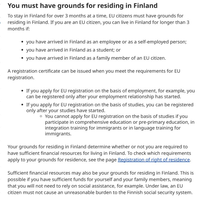 欧盟公民在芬兰特权