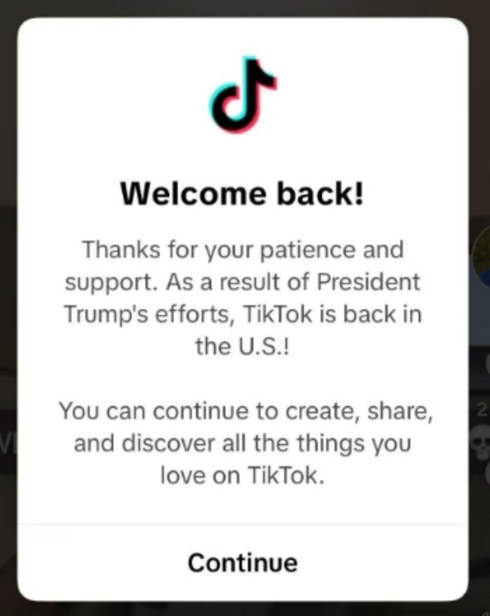 暂时保留TikTok上线