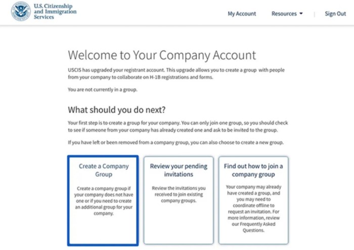 雇主需提前创建组织帐户