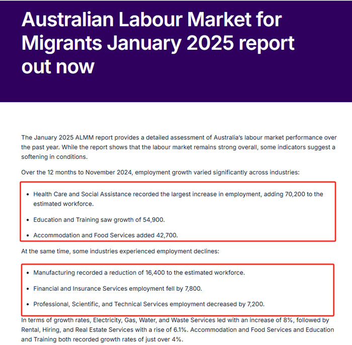 2025年澳洲移民紧缺职业公布