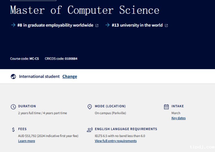 计算机科学硕士