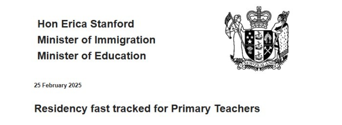 新西兰小学老师纳入绿名单