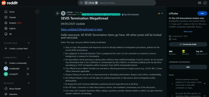 交流访问者资讯系统SEVIS