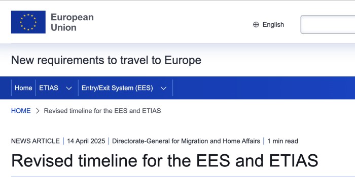 欧洲旅行信息与授权系统