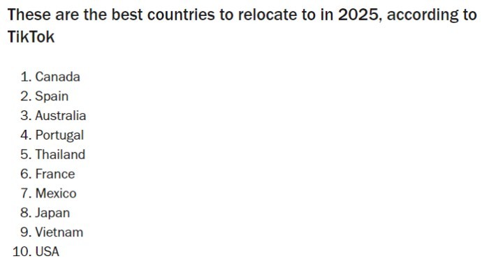 十大移居目的地