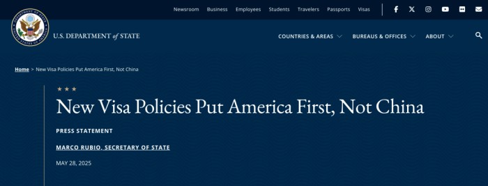 美国撤销留学生签证