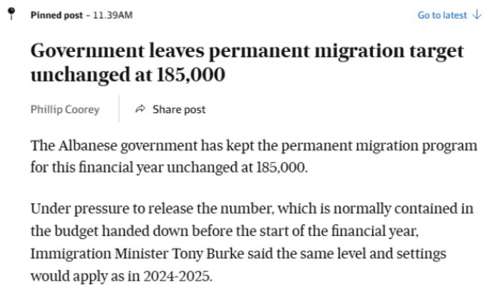 澳洲正式官宣25-26财年移民配额 澳洲正式官宣25-26财年移民配额