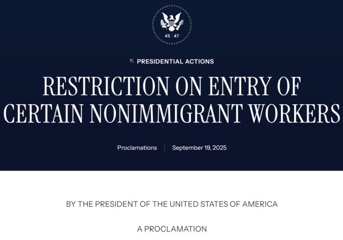 H-1B入境需缴纳10万美元