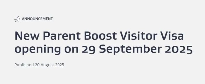 新西兰父母超级签证