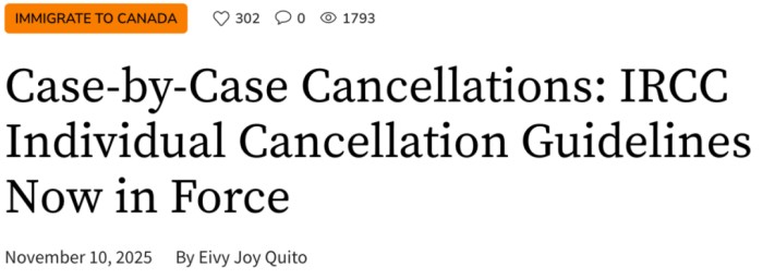 加拿大授权移民官随时撤回签证