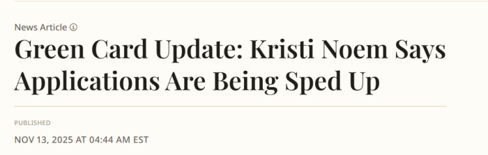 正加速绿卡与签证审批