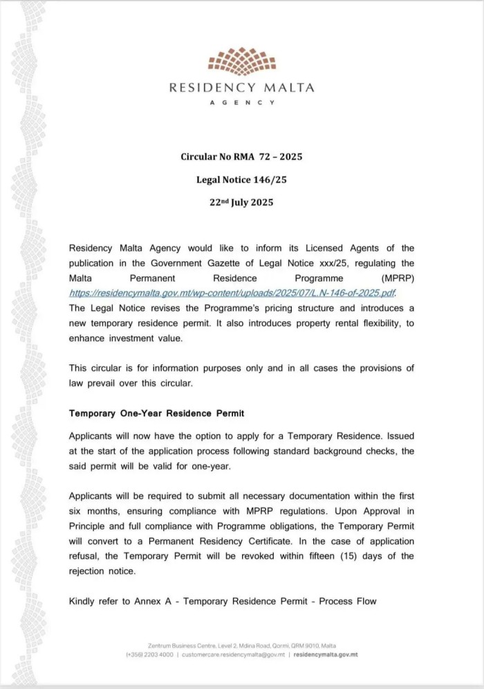 马耳他永久居留计划