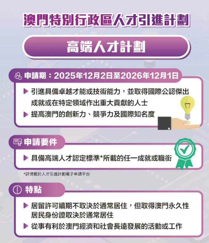 澳门高端人才计划