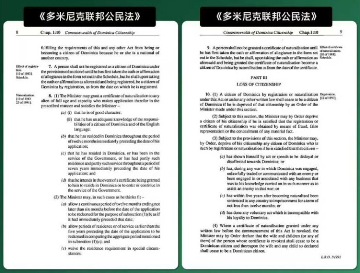 多米尼克的投资入籍计划