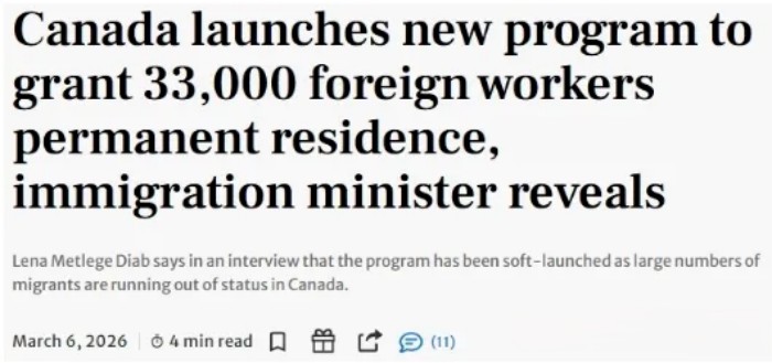 加拿大移民大赦新政落地