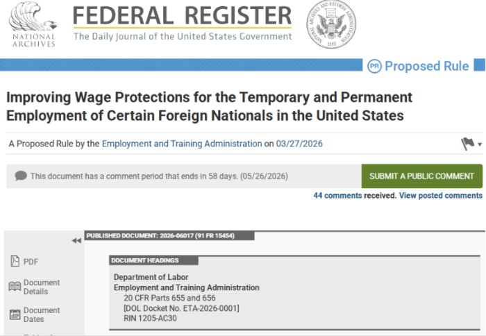 H-1B/PERM 工资标准