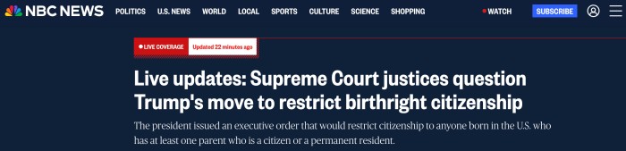 限制美国出生公民权行政令